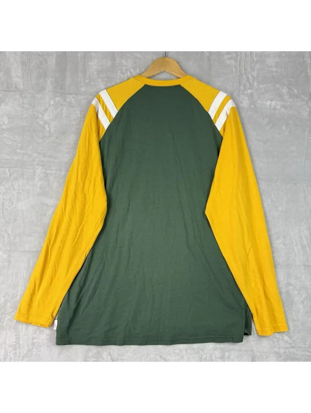 Nike Green Bay Packers Men's XXL Throwback Raglan Long Sleeve NFL Grapic Sporty